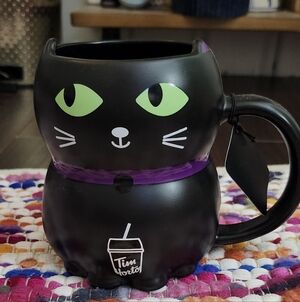 Tim Hortons Black Cat Mug